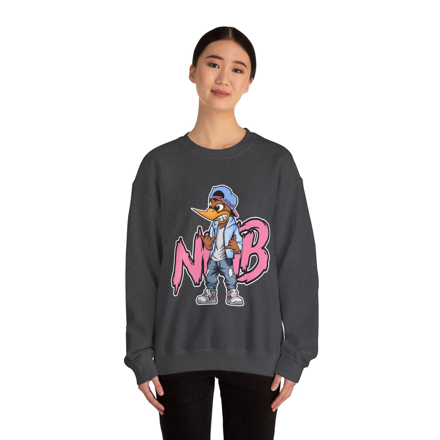 Urban Graphic Sweatshirt, Trendy Crewneck, Streetwear Hoodie, Gift for Him/Her, Casual Lounge Wear, NMB No Excuses Design