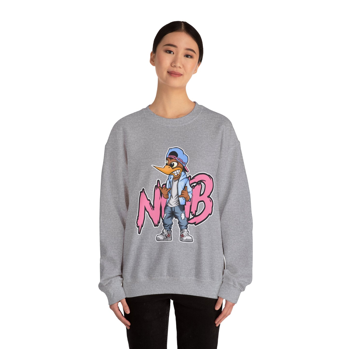 Urban Graphic Sweatshirt, Trendy Crewneck, Streetwear Hoodie, Gift for Him/Her, Casual Lounge Wear, NMB No Excuses Design