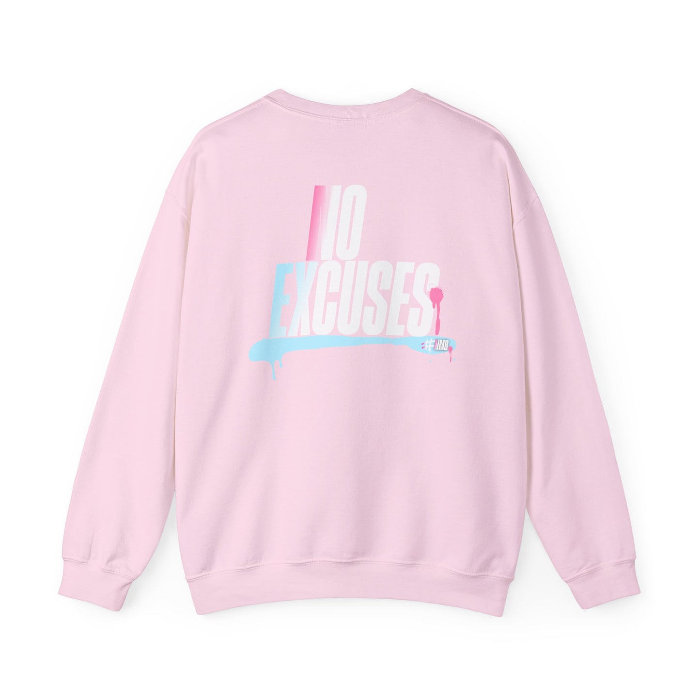 Urban Graphic Sweatshirt, Trendy Crewneck, Streetwear Hoodie, Gift for Him/Her, Casual Lounge Wear, NMB No Excuses Design