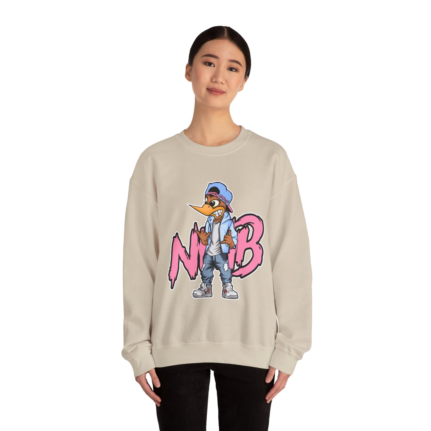 Urban Graphic Sweatshirt, Trendy Crewneck, Streetwear Hoodie, Gift for Him/Her, Casual Lounge Wear, NMB No Excuses Design