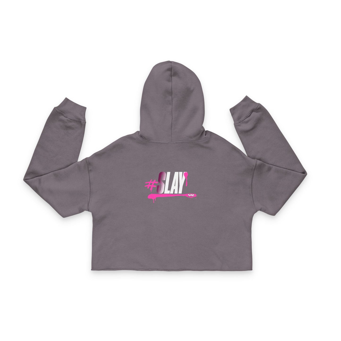 Trendy Women's Cropped Hoodie - #Slay Motivational Apparel, Streetwear, Gift for Her, Fitness Style, Casual Look
